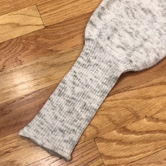 Anthropology PHILOSOPHY White & Gray Ballon Sleeve Sweater Sz S - Picture 5 of 6